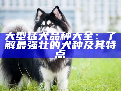 大型猛犬品种大全：了解最强壮的犬种及其特点